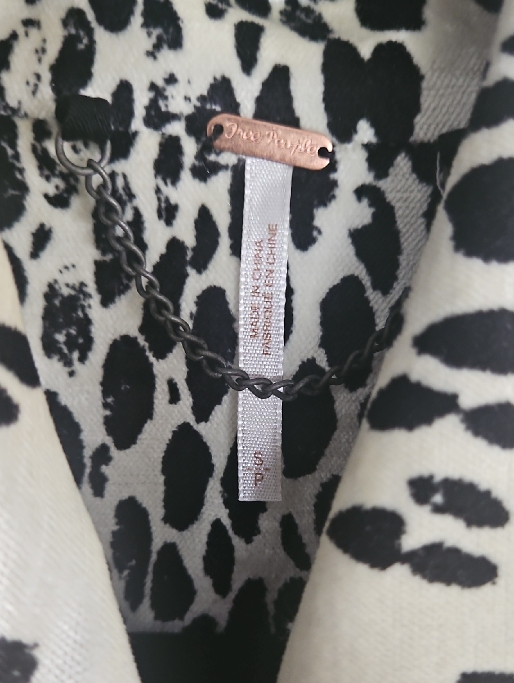 Free People Black and White Spotted Double-Breasted Blazer - Picture 6 of 6